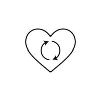 hjärta förfriskning vektor ikon illustration