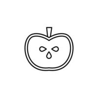 Bauernhof, Apfel, Obst Vektor Symbol Illustration