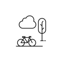 Fahrrad im das Park Vektor Symbol Illustration