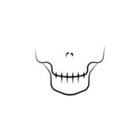 Skelett, Dental Vektor Symbol Illustration