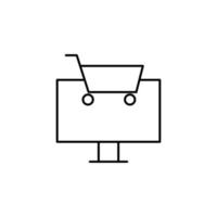 online Einkaufen Vektor Symbol Illustration