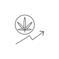Aktie, Marihuana Vektor Symbol Illustration