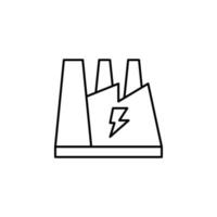 elektricitet, fabrik vektor ikon illustration