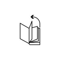 bläddra de bok vektor ikon illustration