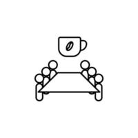 konferens kaffe ha sönder vektor ikon illustration