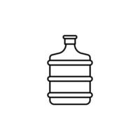 Getränk Container, Alkohol Wasser Flasche Vektor Symbol Illustration