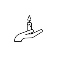 Beerdigung, Gebet Vektor Symbol Illustration