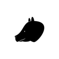 Kopf von Bär Silhouette Vektor Symbol Illustration