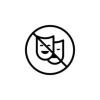 Verbot von Theater Vektor Symbol Illustration