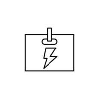 Elektrizität, Ich würde Karte Vektor Symbol Illustration