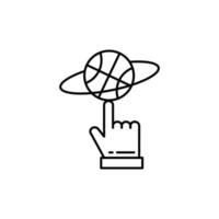 hand, boll vektor ikon illustration