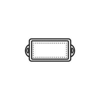 Essen Portion Tablett, Portion Essen Tablett Vektor Symbol Illustration