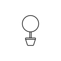 Tabelle Lampe Linie Vektor Symbol Illustration