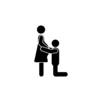 Familie im Erwartung von ein Kind Vektor Symbol Illustration