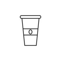 kaffe begrepp linje vektor ikon illustration