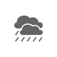 Regen, wolkig Vektor Symbol Illustration