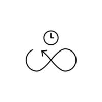 oändlighet tid vektor ikon illustration