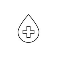 fallen von Medizin Linie Vektor Symbol Illustration