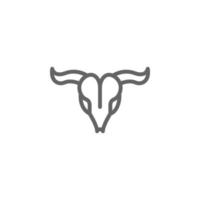 tjur skalle, USA vektor ikon illustration