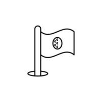 Golf, Flagge Vektor Symbol Illustration