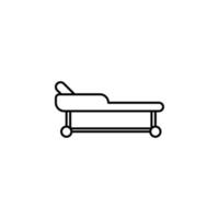 medizinisch Couch Vektor Symbol Illustration