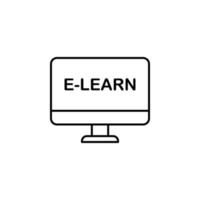 Computer, Ausbildung, E-Learning Vektor Symbol Illustration