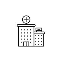 Krankenhaus, Gebäude Vektor Symbol Illustration