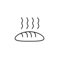 värma bröd vektor ikon illustration