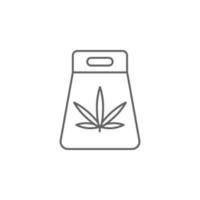 förpackning, marijuana vektor ikon illustration