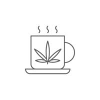 Tee, Marihuana Vektor Symbol Illustration