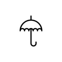 Regenschirm Zeichen Vektor Symbol Illustration