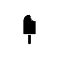 gebissen Eis Sahne auf ein Stock Vektor Symbol Illustration