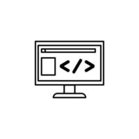 Browser im Computer Vektor Symbol Illustration