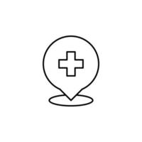 Stift Krankenhaus Vektor Symbol Illustration