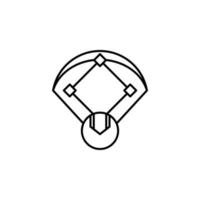 Baseball Feld Vektor Symbol Illustration