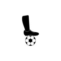 Fuß mit ein Fußball Ball Vektor Symbol Illustration
