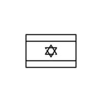 Israel flagga vektor ikon illustration