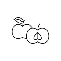 äpple frukt vektor ikon illustration