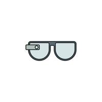 smart glasögon vektor ikon illustration