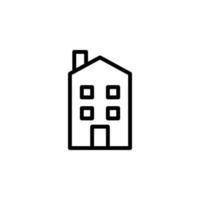 Gebäude Haus Vektor Symbol Illustration