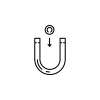 lockar magnet vektor ikon illustration