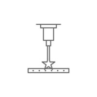 Laser, 3d Drucken Vektor Symbol Illustration