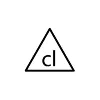 Chlor Vektor Symbol Illustration