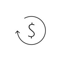 dollar symbol vektor ikon illustration