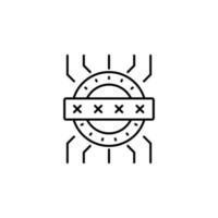 stift koda, nyckel vektor ikon illustration