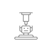 Robotik, 3d Drucken Vektor Symbol Illustration