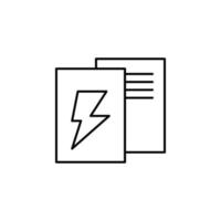 Elektrizität, Rechnung Vektor Symbol Illustration