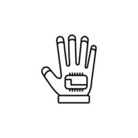 virtuell Wirklichkeit Handschuhe Vektor Symbol Illustration