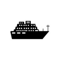 vatten transport, kryssning fartyg vektor ikon illustration