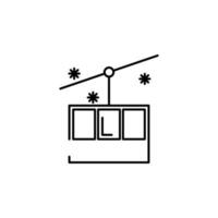 Seilbahn Konzept Linie Vektor Symbol Illustration